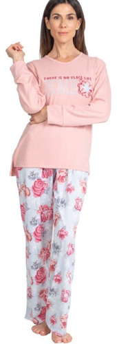 Pijama Invierno Mujer Jersey Estampado Mariene Art 2046