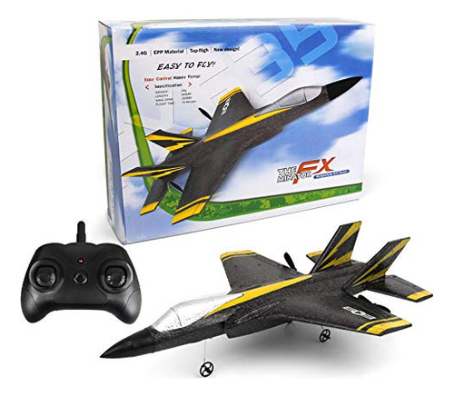 Avión Rc Qt 2 Canales 2.4 Ghz Planeador Espuma Con Giroscopi Color