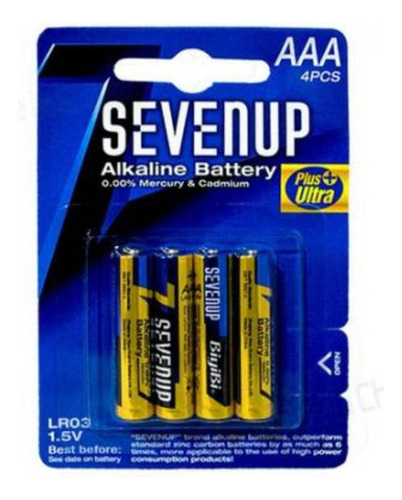 Baterías Aaa | 4 Pilas | Sevenup ( 2 Paquetes )