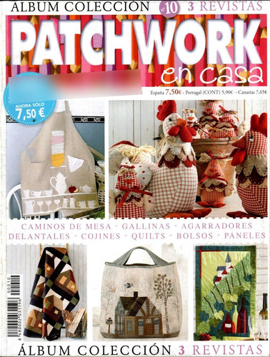 Revista Patchwork En Casa Encardenada Com 3 Volumes N° 10