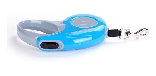Imagem 4 de 4 de Guia De Passeio Retrátil Pet Cachorro 20 Kg Azul - 5 Mts