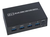 Comprar T Conmutador Kvm Hdmi\u002Fusb 2 En 1 Aimos Am-kvm 201cl Soporte
