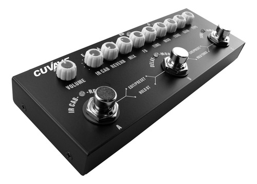 Pedal De Efeitos De Guitarra Elétrica Cuvave Cube Baby Preto