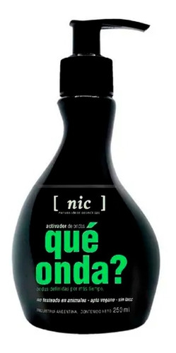 Crema De Peinar Nic Que Onda Activador Rulos Vegano X 250 Ml