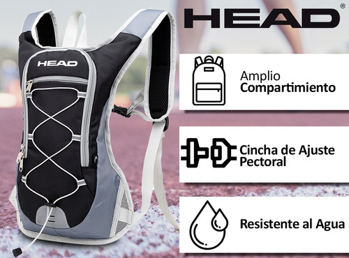 Imagen 6 de 10 de Mochila Running Head Hidratante Bicicleta Trekking Deportes