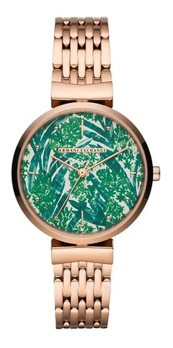 Reloj Mujer Armani Exchange Ax5915 Cuarzo Pulso Oro Rosa En 