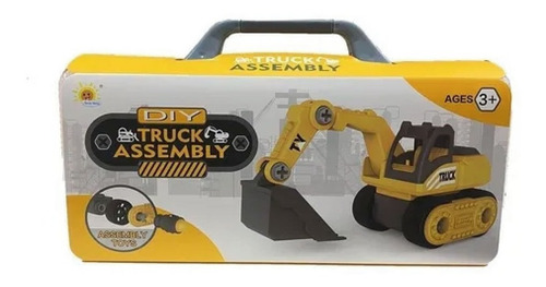 Imagen 5 de 7 de Set Excavadora Con Herramientas Diy Valija Amarilla Ik0058