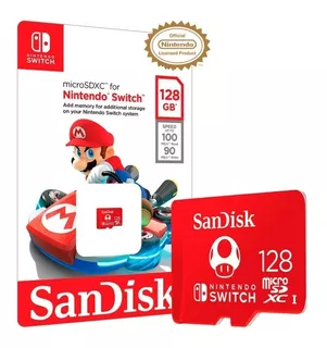 Memoria Micro Sd Nintendo Switch Certificada Sandisk 128 Gb