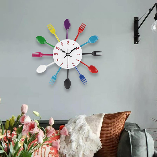 Reloj De Pared Moderno Reloj De Metal Multicolor