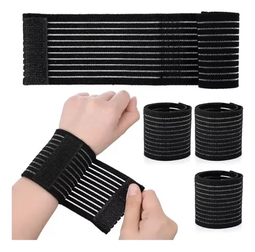Pack 2 Muñequera Ajustable Deporte Crossfit Gym Tendinitis