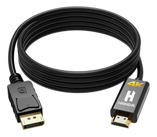 Cable Displayport A Hdmi 2.0 4k 60hz Adaptador 3 Metros Negro