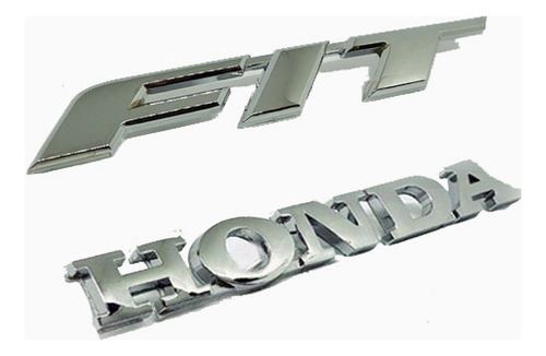Honda Fit City Letras Traseras X2 Logos Honda + Fit 