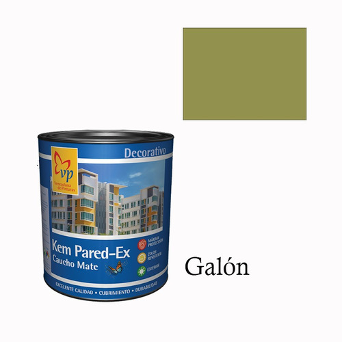 Pintura Caucho Clase A Kem Pared- Ex Verde Morichal Gl - Vp