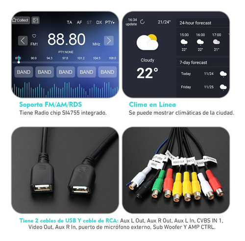 C-j Estéreo 4+64g 4k Para Fiat Strada Palio Adventure Wifi6