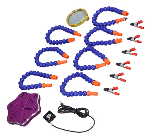 Ventilador Usb De 6 Brazos Flexibles Para Soldar Helping Han