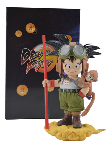 Figura Muñeco Dragon Ball Z Goku Niño Baculo Con Mono