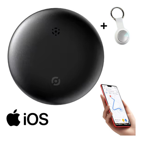 Localizador Rastreador Gps Tag Guardian Iphone Ios Apple Negro Llavero Silicona