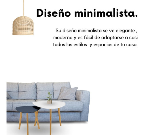 Conjunto De 2 Mesas De Centro Modernas Y Minimalistas Blanco