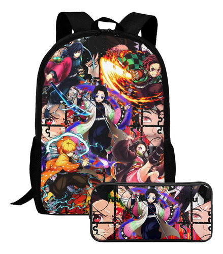 2 Mochila Anime Estuche Para Lapiz 17  Estampado Dibujo