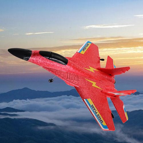 2.4g 2ch Rc Avión De Ala Fija Aviones Rojo Rojo