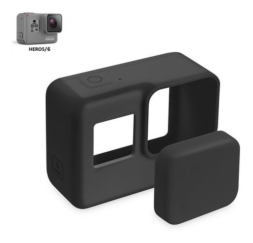Capa Case Protetora De Silicone Gopro Hero 5 6 Black Moldura