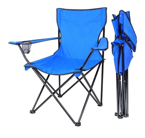 Silla Plegable De Playa Camping Pesca Picnic Con Porta Vaso