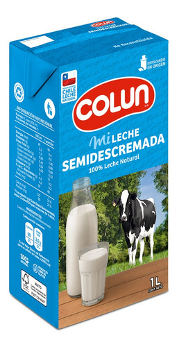 Leche Semidescremada - 1 Litro - Colun