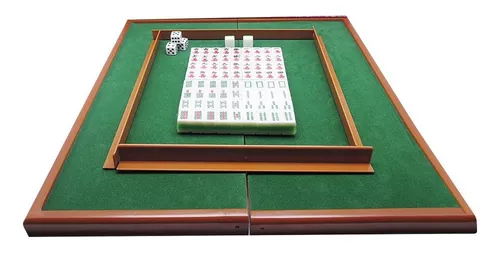 Mini portátil 144 conjunto de Mahjong Mah jong mesa de juego