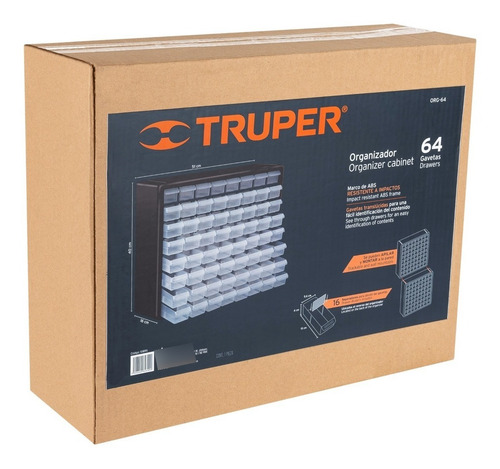 Organizador Con 64 Gavetas Truper Cod: 10895