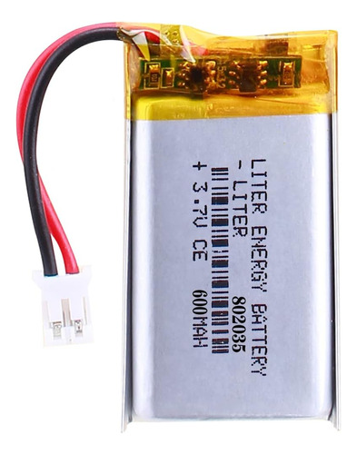 Bateria 3.7v Lipo 600mah Recargable Conector Jst 35x20x7.4mm
