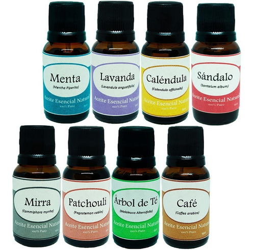 Aceites Esenciales Natural Paquete 8 Frascos Precio Especial
