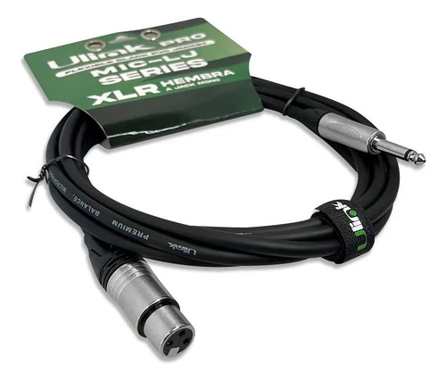 Cable Xlr Hembra A Plug 6.3 Mono, 3 Mts, Negro