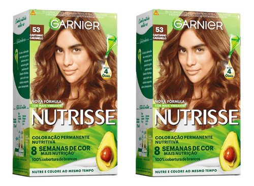 Coloraçao Nutrisse 53 Castanho Cl Dourado/caramelo-kit C/2un Tom Sem tom