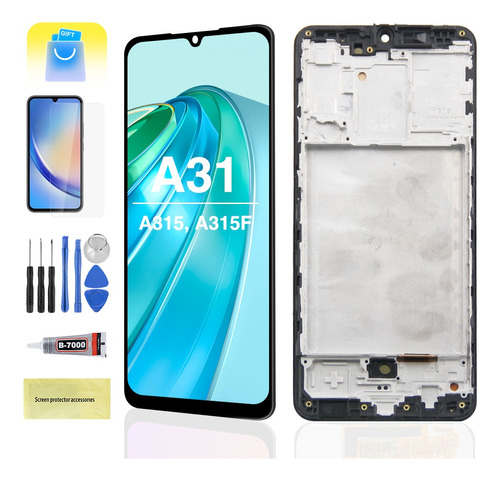 Pantalla Para Samsung A31 A315 A315f Con Marco Lcd Amoled