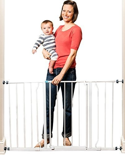 Regalo Easy Open 50 Inch Wide Baby Gate, Pressure Mount With