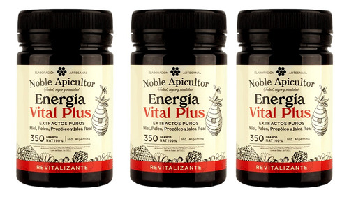 Energizante X3 Natural Noble Apicultor Vitaminas 350ml 