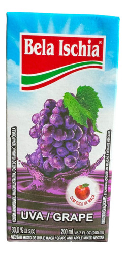 Suco Pronto De Uva Bela Ischia 200ml Pack Com 27uni