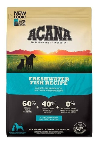 Alimento Acana Freshwater Perro Todas Las Edades 2 Kg.