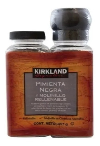 Pimienta Negra Y Molinillo Rellenable Kirkland 357 G