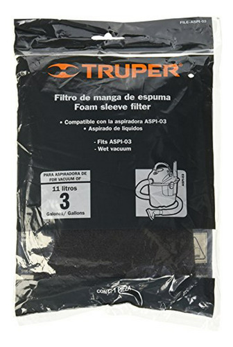 Filtro De Espuma Truper File-aspi-03 Para Aspiradora En Seco