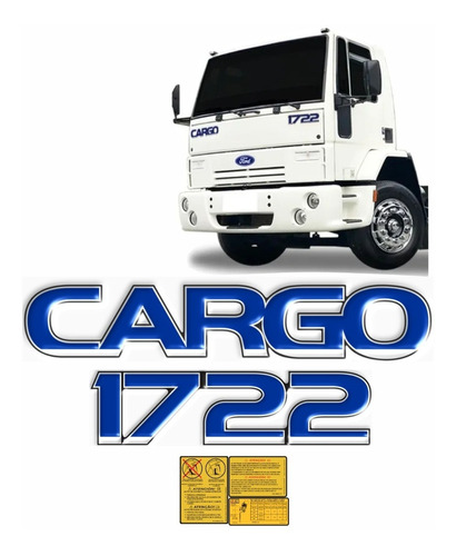 Kit Adesivo Compatível Com Ford Cargo 1722 Emblema Kit53