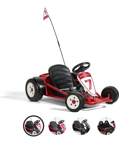 Carro Electrico Radio Flyer Ultimate Go-kart Individual Rojo