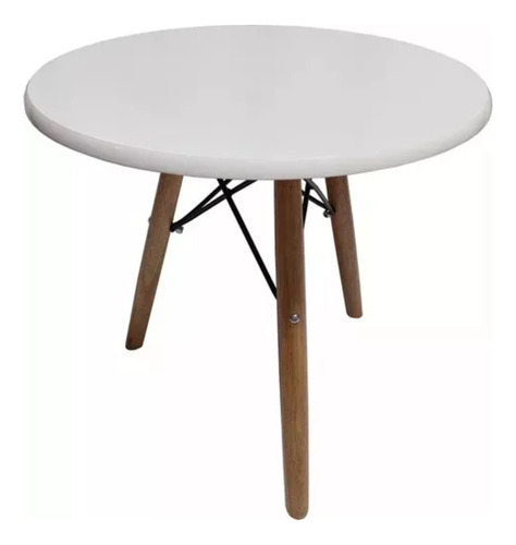 Mesa Centro 45cm Redonda Eiffel Tripé Charles Eames