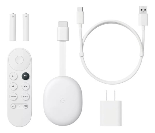 Chromecast Hd Con Google Tv Control Remoto 8 Gb Fullhd Gen 4