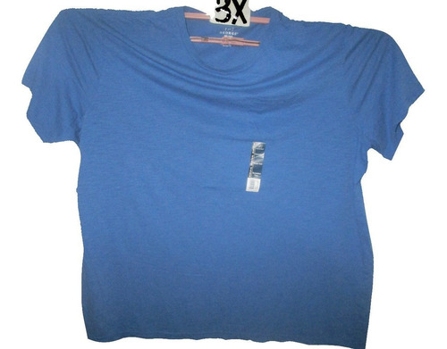Camiseta Azul Acero Casual Cuello Redondo Talla 3xl George
