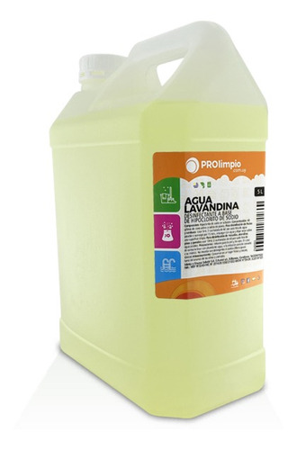 Agua Lavandina 5 Litros Limpia Desinfecta Blanquea