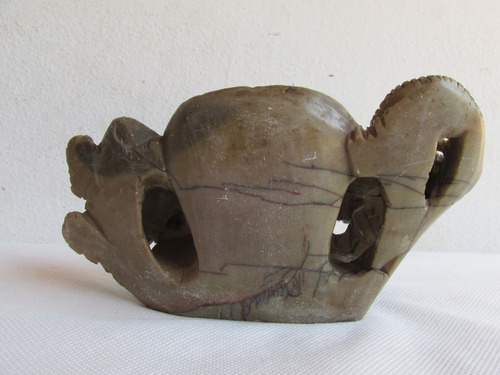 Antigua Figura Oriental Piedra Jabon A Mano Deco Vitrina #l