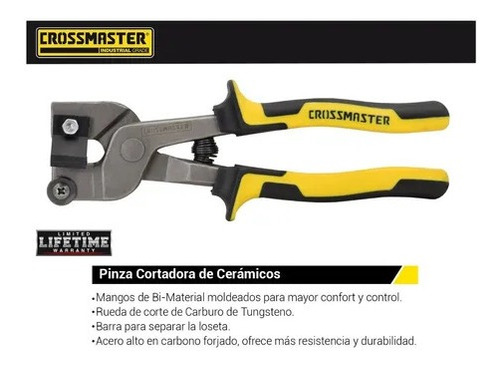 Pinza Cortadora De Ceramico Crossmaster 8 Pulgadas Bimateria