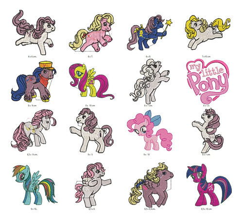 35 Matrices Para Maquina De Bordar My Little Pony +  Regalo