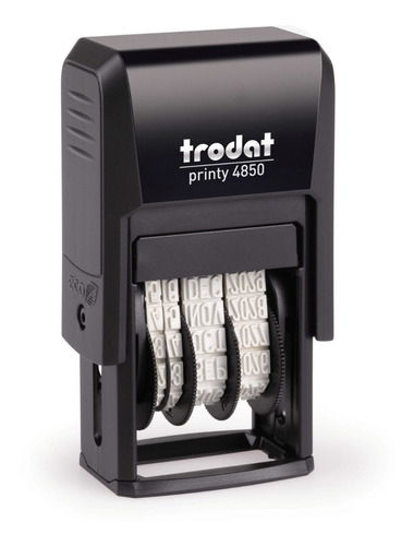 Fechador 4mm Con Una Palabra 24x4mm Trodat 4850 Tinta Negra Exterior Negro